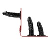 Fetish Collection - Triple Dildo Strap-On Harness - Uprząż Strapon z Podrójnym Dildo