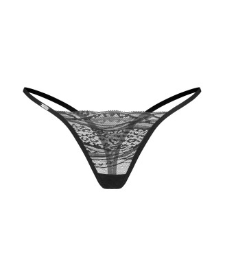 Obsessive Clara 2-pak Stringi Otwarte - Czarne - 2XL/3XL