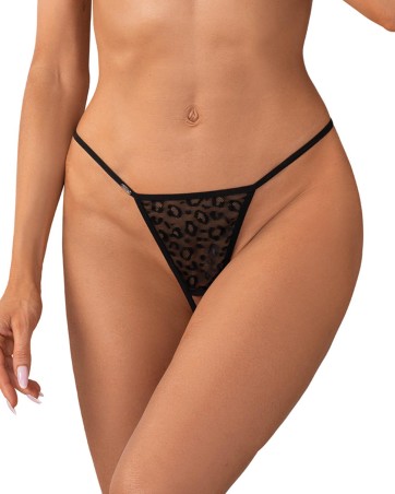 Obsessive Bianca 2-pak Stringi Otwarte - Czarne - L/XL