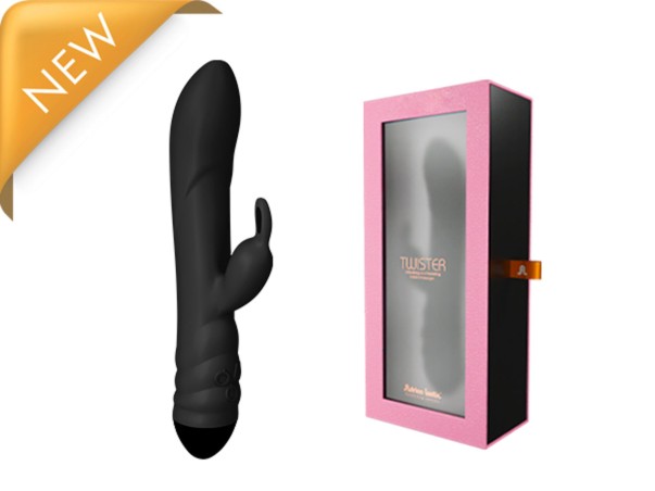 Twister Black - Wibrator Króliczek