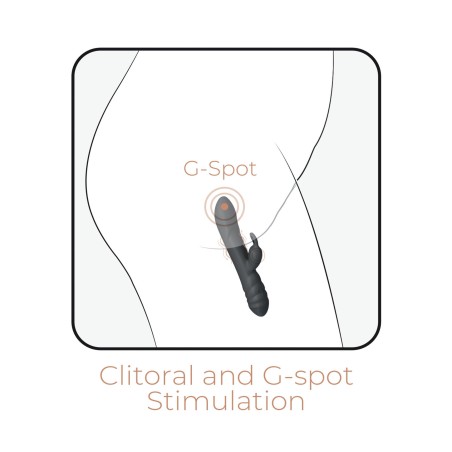 Twister Black - Wibrator Króliczek