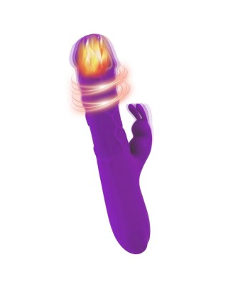 Fantasy - Wibrator króliczek z funkcją grzania i 10 trybami wibracji – silikonowy - Fiolet