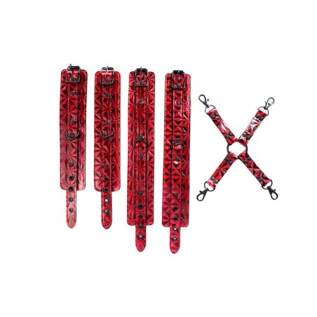 Fantasy - Luksusowy hogtie z kajdankami na nadgarstki i kostki