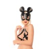 Fantasy Minnie mouse mask - Maska Minnie Mouse z regulowanym paskiem - Czarna - seksowna przebranie