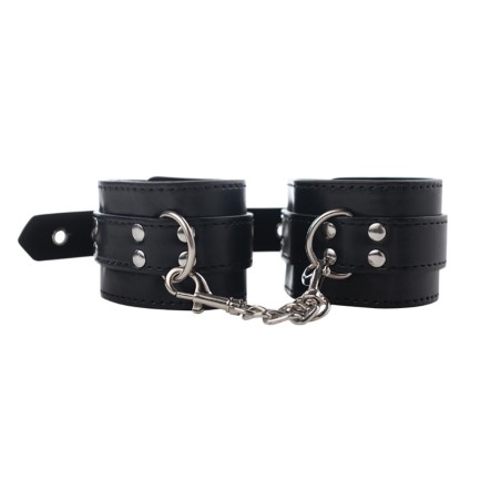 Fantasy Wrist cuffs - Czarne Regulowane kajdany na nadgarstki