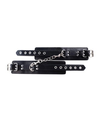 Fantasy Wrist cuffs - Czarne Regulowane kajdany na nadgarstki