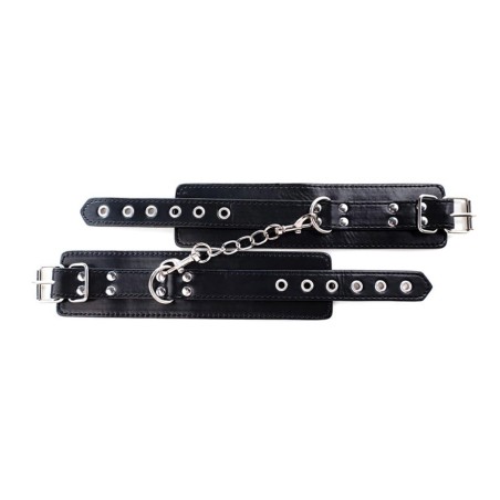 Fantasy Wrist cuffs - Czarne Regulowane kajdany na nadgarstki
