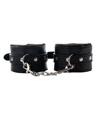 Fantasy Adjustable ankle cuffs - Czarne Regulowane kajdany na kostki