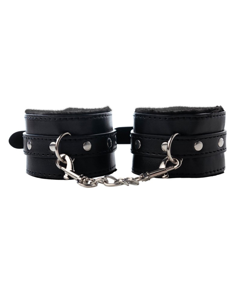 Fantasy Adjustable ankle cuffs - Czarne Regulowane kajdany na kostki
