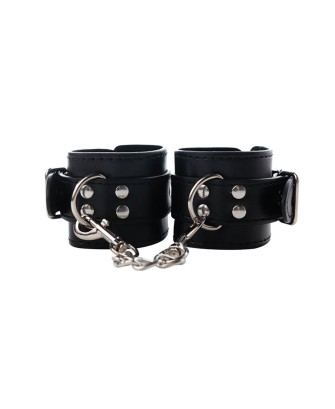 Fantasy Wrist cuffs - Czarne Regulowane kajdany na nadgarstki
