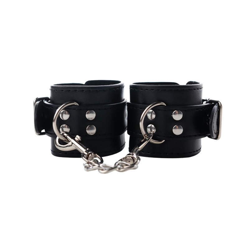 Fantasy Wrist cuffs - Czarne Regulowane kajdany na nadgarstki