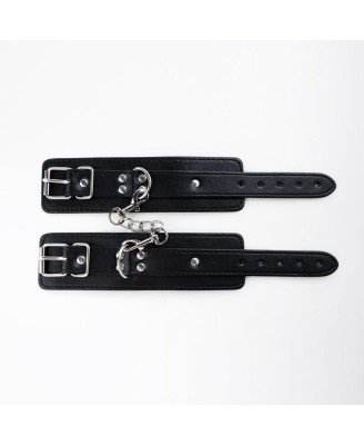 Fantasy Wrist cuffs - Czarne Regulowane kajdany na nadgarstki