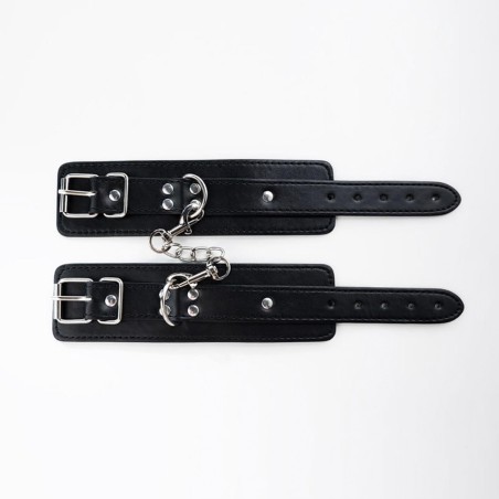 Fantasy Wrist cuffs - Czarne Regulowane kajdany na nadgarstki