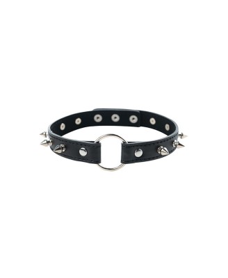 Fantasy Adjustable collar with spikes - Czarna Regulowana Obroża z Ćwiekami