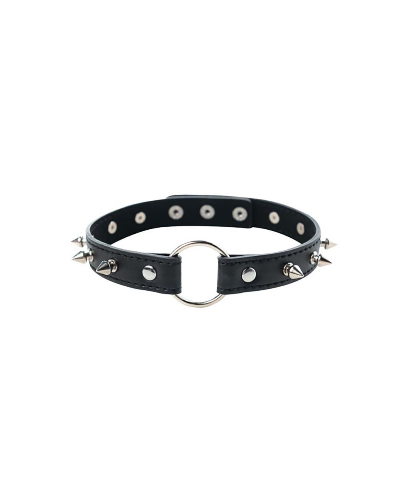 Fantasy Adjustable collar with spikes - Czarna Regulowana Obroża z Ćwiekami