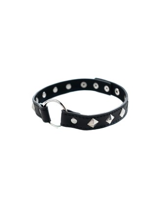 Fantasy Adjustable collar - Czarna Regulowana Obroża z O-Ringiem
