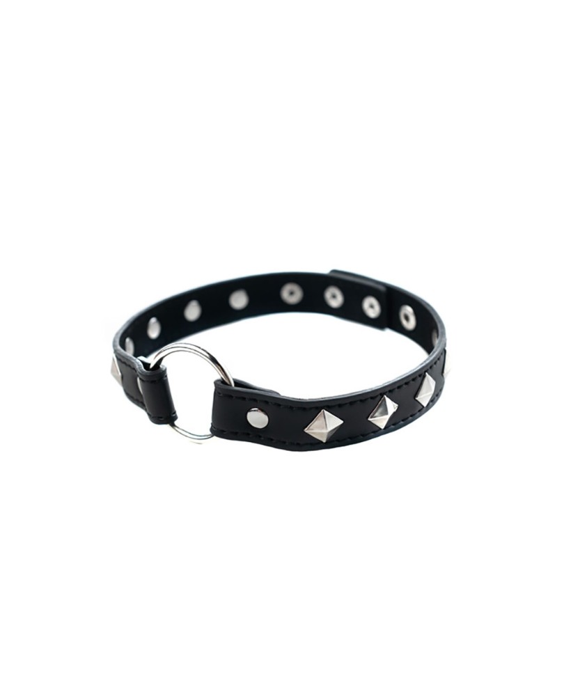 Fantasy Adjustable collar - Czarna Regulowana Obroża z O-Ringiem
