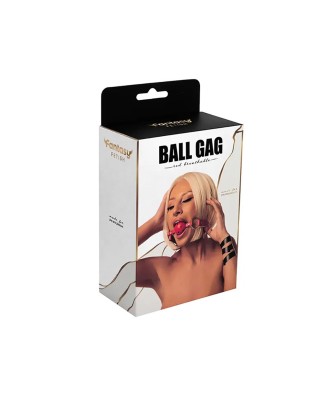 Red breathable ball gag with adjustable strap