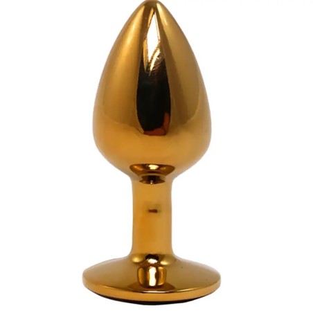 Fantasy - Złoty Korek Analny z Kryształkiem - Mały