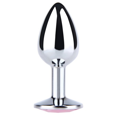 Fantasy - Srebrny Korek Analny z Kryształkiem - Średni