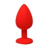 Fantasy - Czerwony Korek Analny z Kryształkiem - Duży