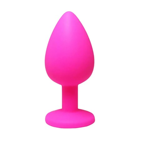 Korek Analny z Kryształkiem - Różowy - Średni
