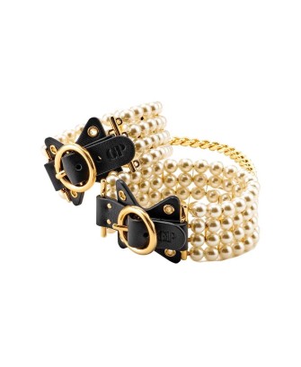GUILTY PLEASURE BALLROOM PEARL ANKLE CUFFS - Złote Kajdanki na Kostki