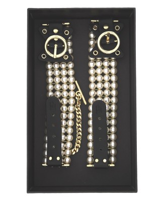 GUILTY PLEASURE BALLROOM PEARL ANKLE CUFFS - Złote Kajdanki na Kostki