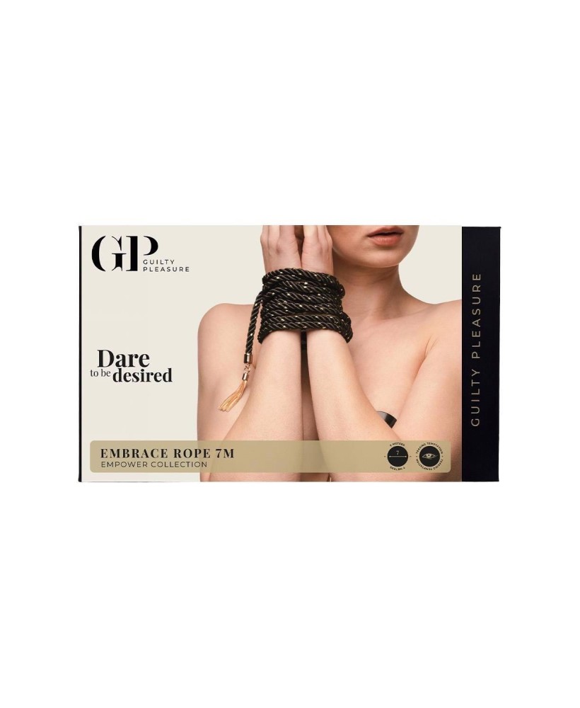 GUILTY PLEASURE EMBRACE ROPE 7M - Czarny Elegancki Sznur do Krępowania