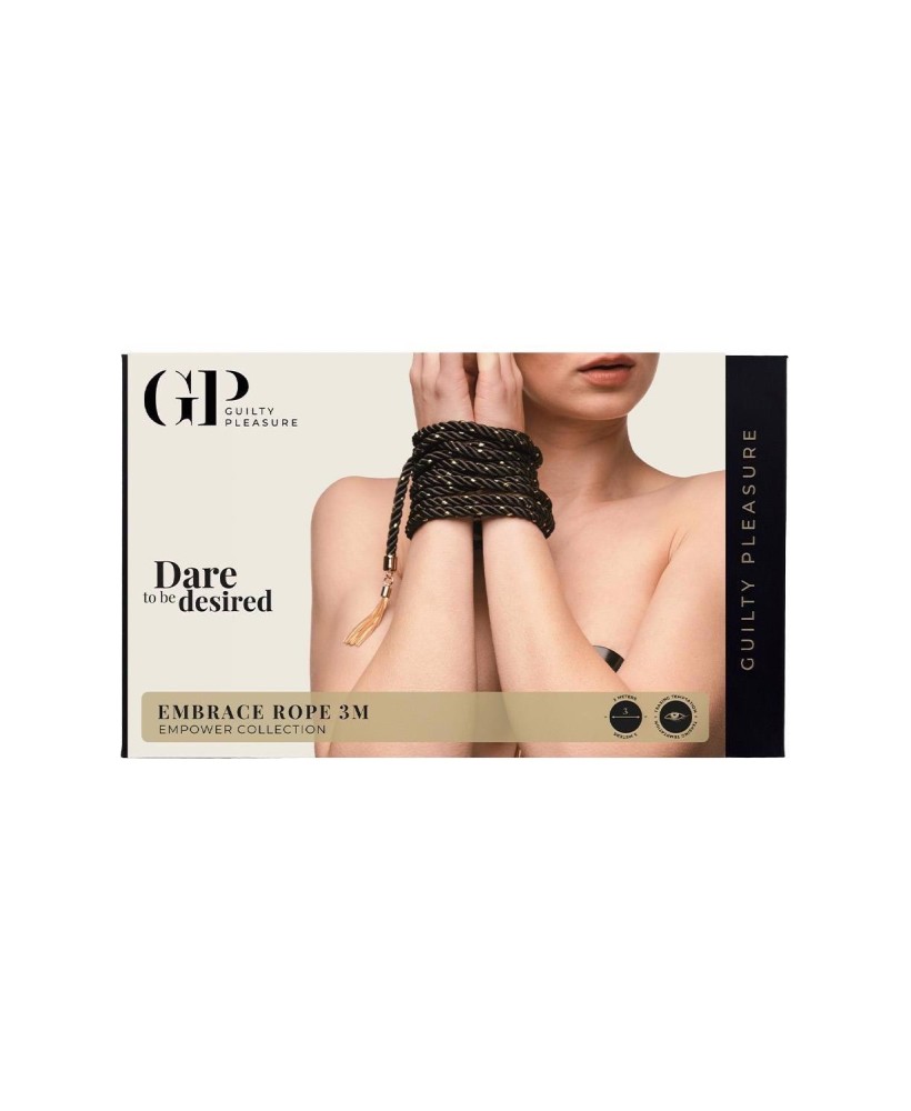 GUILTY PLEASURE EMBRACE ROPE 3M - Czarny Elegancki Sznur do Krępowania