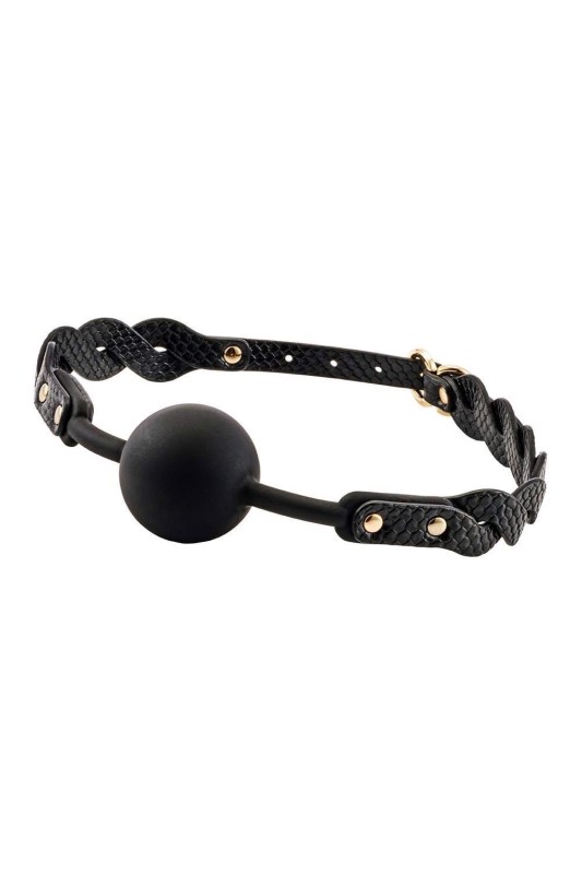 GUILTY PLEASURE MOONLIGHT BRAIDED MOUTHGAG - Czarny Knebel Kulka