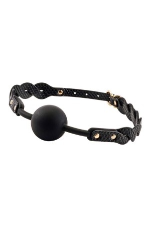 GUILTY PLEASURE MOONLIGHT BRAIDED MOUTHGAG - Czarny Knebel Kulka