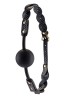 GUILTY PLEASURE MOONLIGHT BRAIDED MOUTHGAG - Czarny Knebel Kulka