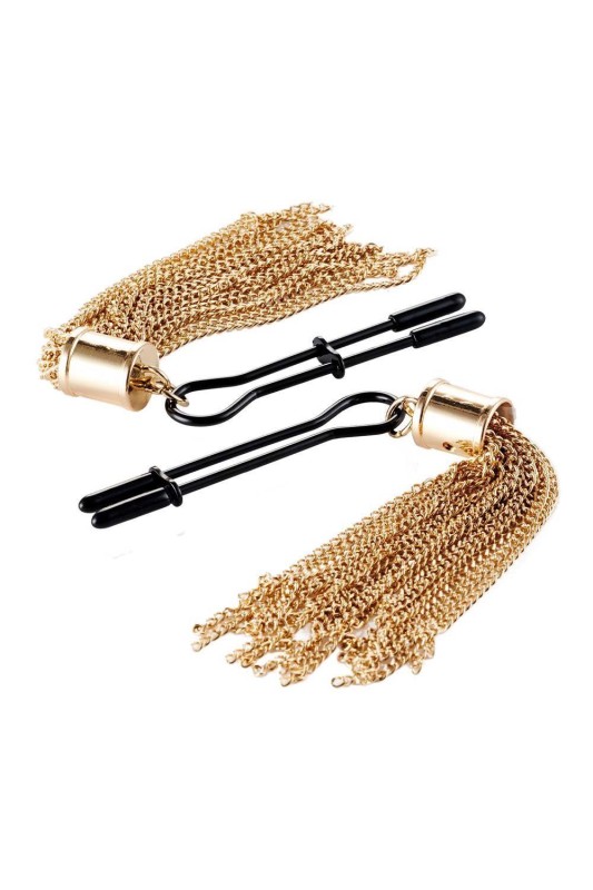 GUILTY PLEASURE TASSEL TEASE CLAMPS - Złote Klamry na Sutki