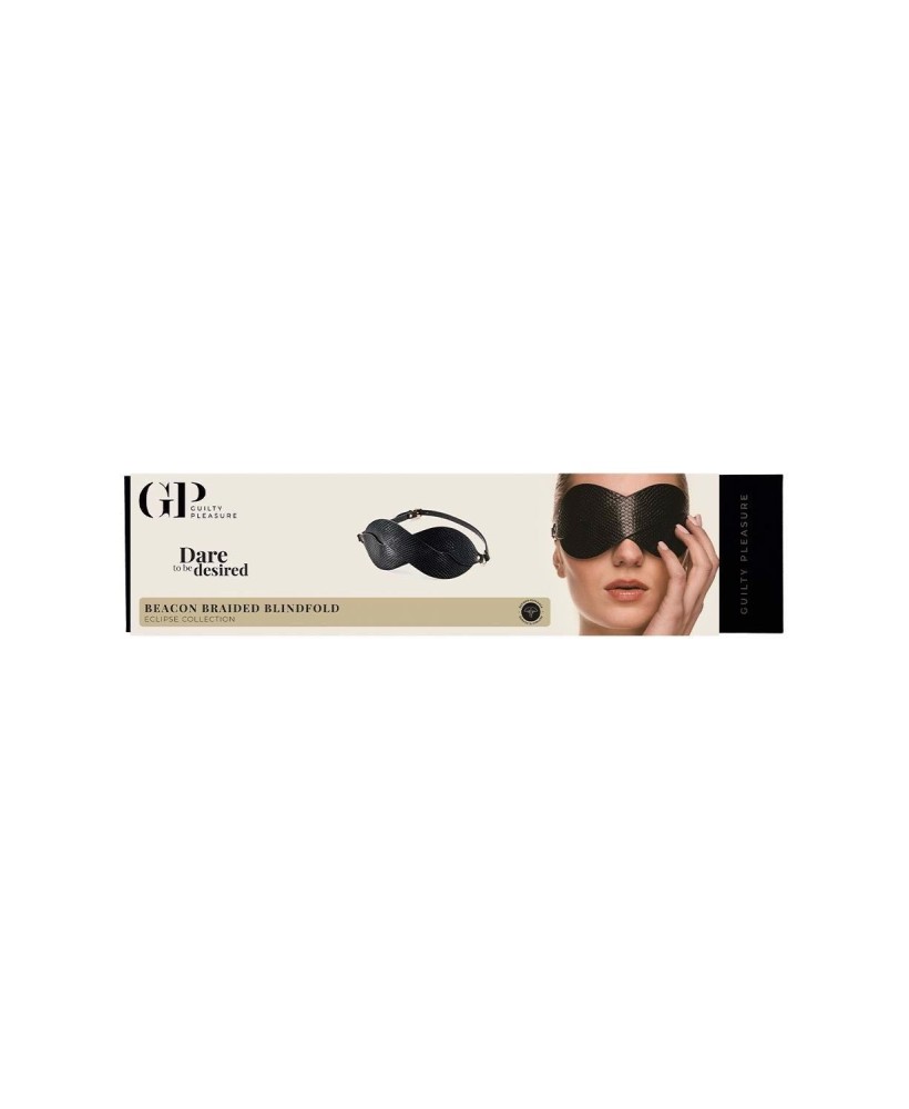 GUILTY PLEASURE Beacon Braided Blindfold - Elegancka Opaska na Oczy - Czarna
