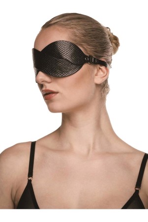 GUILTY PLEASURE Beacon Braided Blindfold - Elegancka Opaska na Oczy - Czarna - Seksowna kobieta