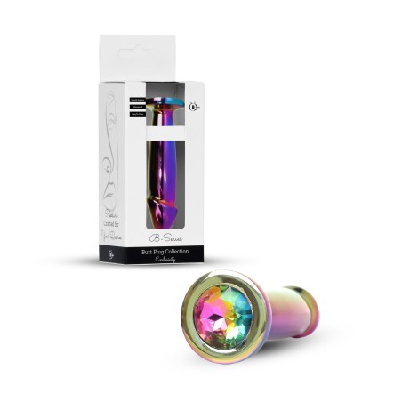 Jewellery Multicolour Penis PLUG - Clear M - Korek Analny z Kryształem