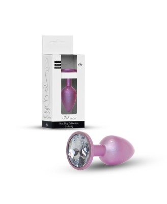 Jewellery Pearl Pink PLUG - Clear M - Korek Analny z Kryształem