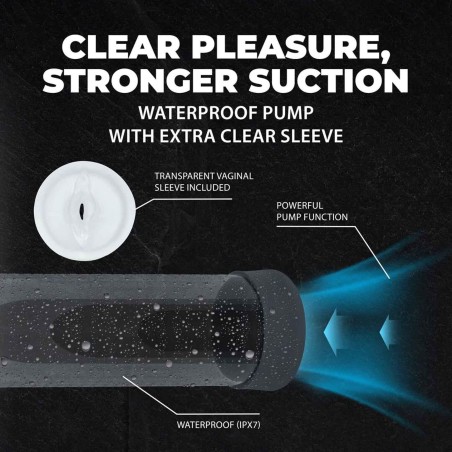 Engage - Automatyczna Wodoodporna Pompka Erekcyjna z Masturbatorem - Gun Metal