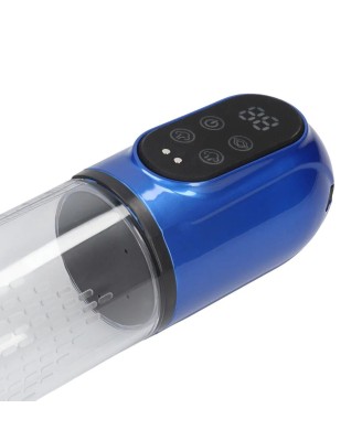 Engage - Automatyczna Wodoodporna Pompka Erekcyjna z Masturbatorem - Metallic Blue