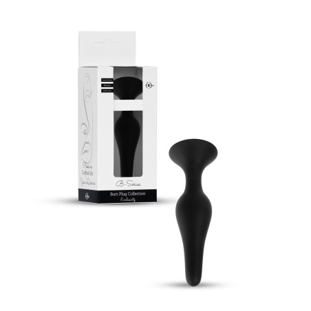 Czarny Silikonowy korek analny - duży