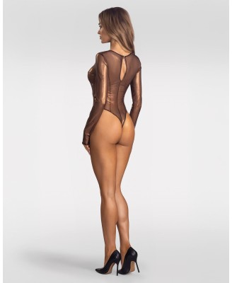 Obsessive Soranna Body z Długim Rękawem - Czarne - L/XL