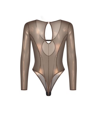 Obsessive Soranna Body z Długim Rękawem - Czarne - 2XL/3XL