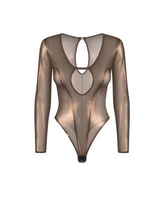Obsessive Soranna Body z Długim Rękawem - Czarne - 2XL/3XL
