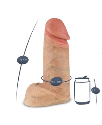 Silexd Premium Real Skin Model 1 - Realistyczne Dildo XXL - Cieliste - 30 cm