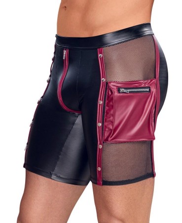 Men's Pants - Fetyszowe Spodnie Męskie Wetlook - Czarne - S