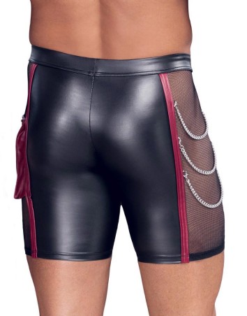 Men's Pants - Fetyszowe Spodnie Męskie Wetlook - Czarne - S