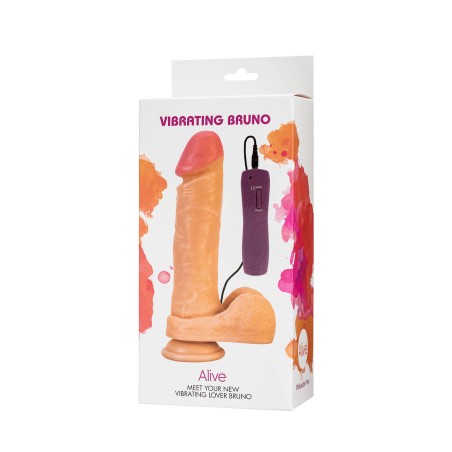 Bruno Motor - Wibrujące Realistyczne Dildo - 22 cm