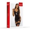 SoftLine Collection - Prześwitująca Sukienka i Stringi 110836 - Czarna - 2XL