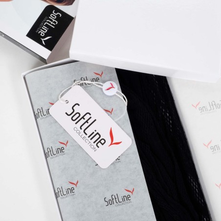 SoftLine Collection Siateczkowe Body 11025 - Czarne - 2XL